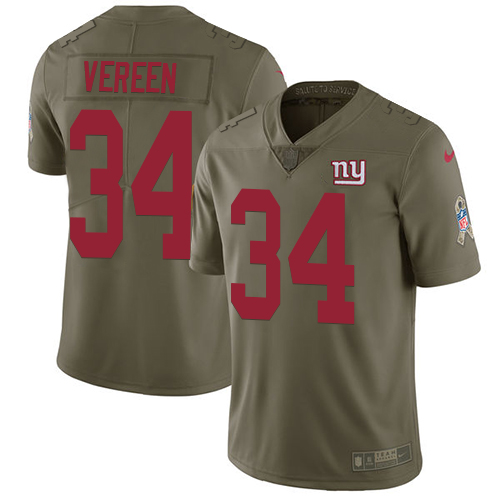 Nike Giants #34 Shane Vereen Olive Youth Stitched NFL Limited 2017 Salute to Service Jersey Nike Giants #34 Shane Vereen Olive Youth Stitched NFL Limited 2017 Salute to Service Jersey