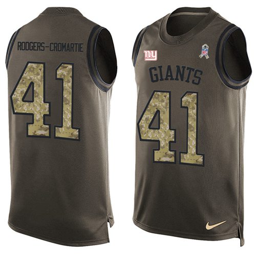 Nike Giants #41 Dominique Rodgers-Cromartie Green Men's Stitched NFL Limited Salute To Service Tank Top Jersey Nike Giants #41 Dominique Rodgers-Cromartie Green Men's Stitched NFL Limited Salute To Service Tank Top Jersey