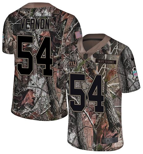 Nike Giants #54 Olivier Vernon Camo Men's Stitched NFL Limited Rush Realtree Jersey