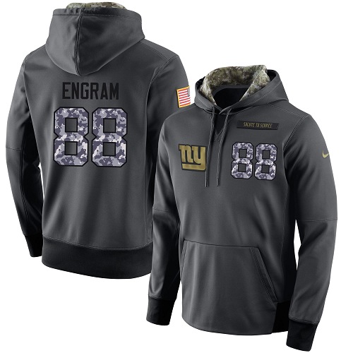 Nike Giants #88 Evan Engram Stitched Black Men's Anthracite Salute to Service Player Performance Hoodie