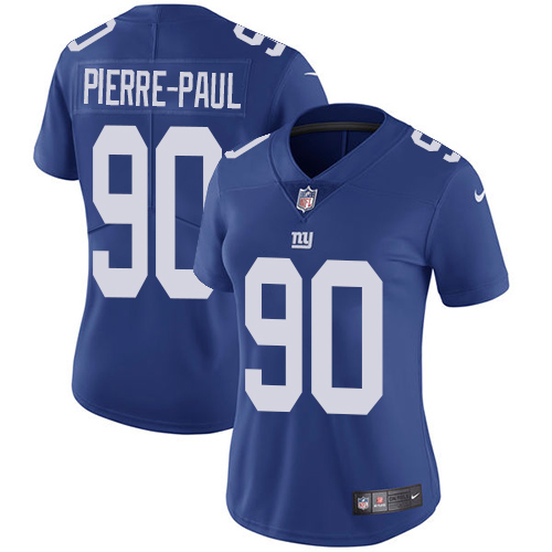 Nike Giants #90 Jason Pierre-Paul Royal Blue Team Color Women's Stitched NFL Vapor Untouchable Limited Jersey Nike Giants #90 Jason Pierre-Paul Royal Blue Team Color Women's Stitched NFL Vapor Untouchable Limited Jersey