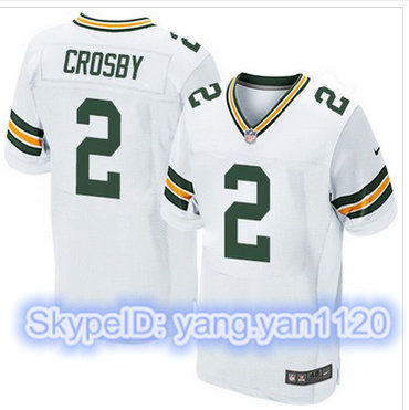 Nike Green Bay Packers #2 Mason Crosby White Men's Stitched NFL Elite Jersey