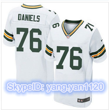 Nike Green Bay Packers #76 Mike Daniels White Men's Stitched NFL Elite Jersey