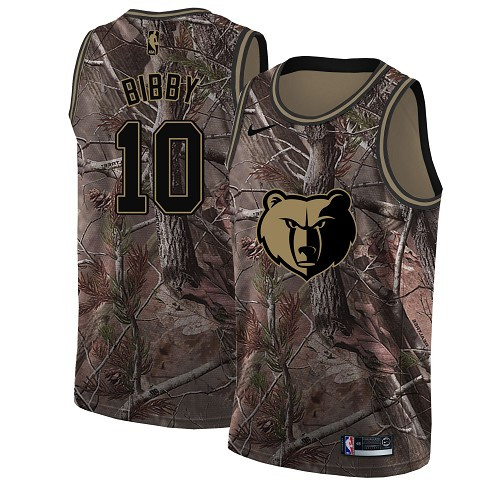 Nike Grizzlies #10 Mike Bibby Camo NBA Swingman Realtree Collection Jersey