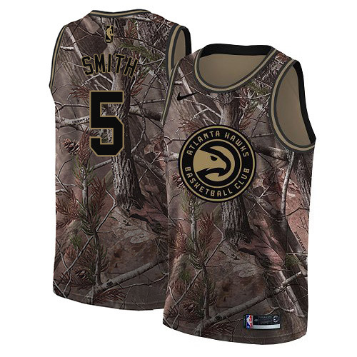 Nike Hawks #5 Josh Smith Camo NBA Swingman Realtree