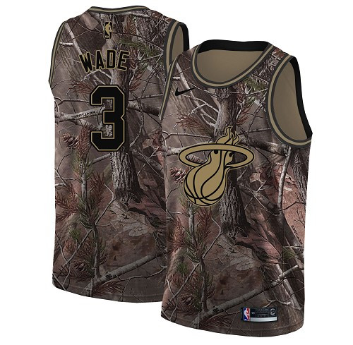 Nike Heat #3 Dwyane Wade Camo NBA Swingman Realtree Collection Jersey