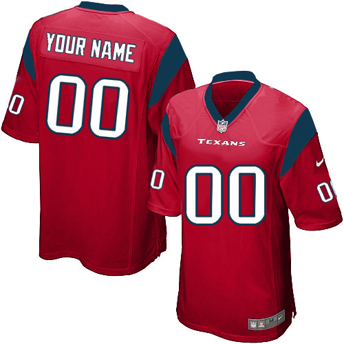 Nike Houston Texans Customized Game Red Jerseys