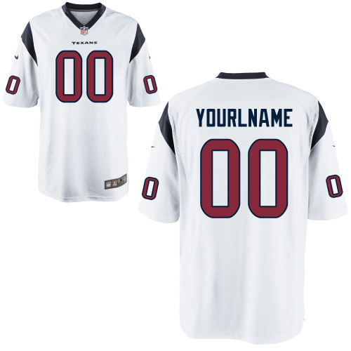 Nike Houston Texans Customized Game White Jerseys