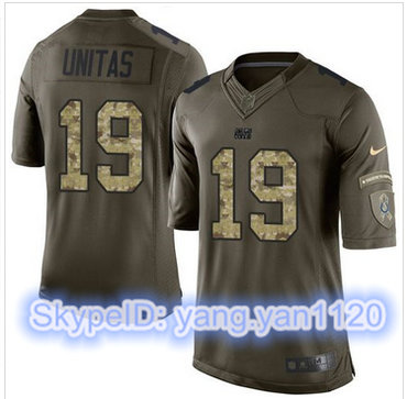 Nike Indianapolis Colts #19 Johnny Unitas Green Men''s Stitched NFL Limited Salute To Service Jersey
