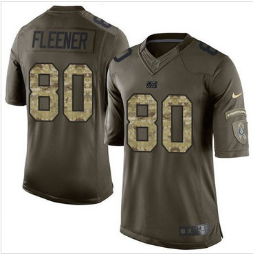 Nike Indianapolis Colts #80 Coby Fleener Green Men's Stitched NFL Limited Salute to Service Jersey