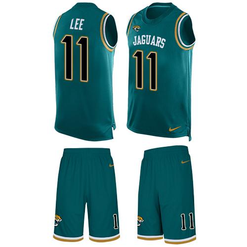 Nike Jaguars #11 Marqise Lee Teal Green Team Color Men's Stitched NFL Limited Tank Top Suit Jersey Nike Jaguars #11 Marqise Lee Teal Green Team Color Men's Stitched NFL Limited Tank Top Suit Jersey