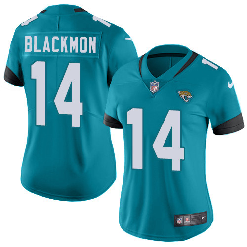 Nike Jaguars #14 Justin Blackmon Teal Green Alternate Women's  0