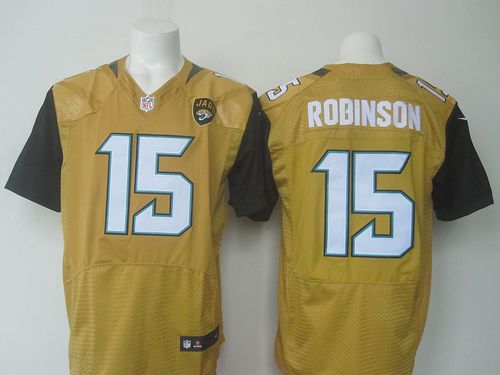 Nike Jaguars #15 Allen Robinson Gold Men's Stitched NFL Elite Rush Jersey