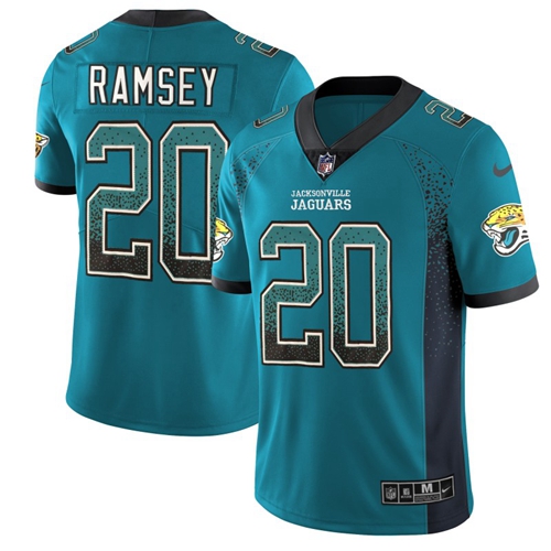 Nike Jaguars #20 Jalen Ramsey Teal Green Team Color Men's Stitched NFL Limited Rush Drift Fashion Jersey