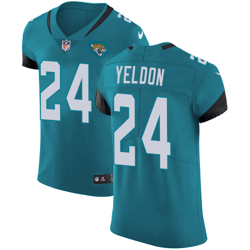 Nike Jaguars #24 T.J. Yeldon Teal Green Alternate Men's Stitched NFL Vapor Untouchable Elite Jersey