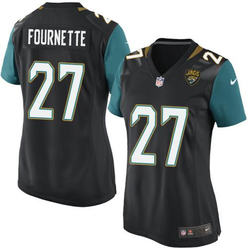 Nike Jaguars #27 Leonard Fournette Black Team Color Women's Stitched