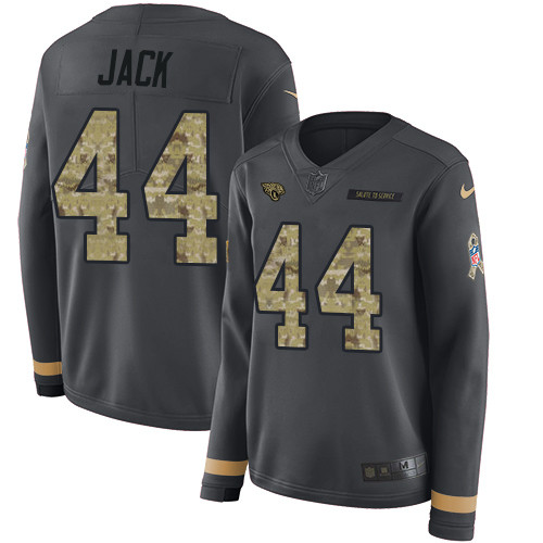 Nike Jaguars #44 Myles Jack Anthracite Salute to Service