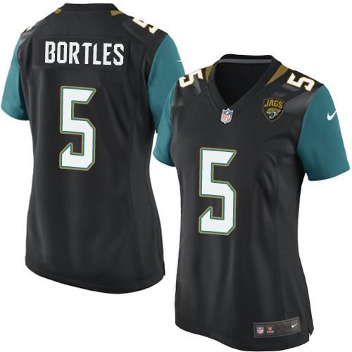 Nike Jaguars #5 Blake Bortles Black Team Color Women's Stitched NFL