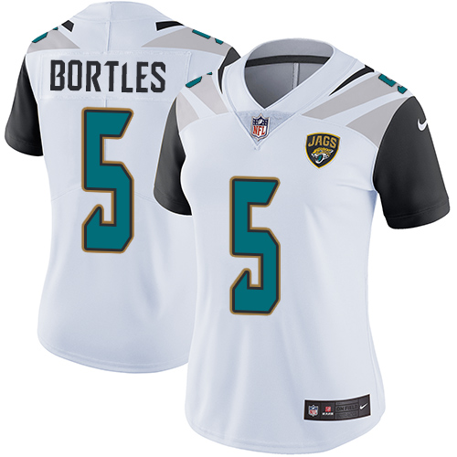 Nike Jaguars #5 Blake Bortles White Women's Stitched NFL Vapor Untouchable Limited Jersey Nike Jaguars #5 Blake Bortles White Women's Stitched NFL Vapor Untouchable Limited Jersey