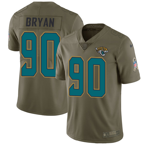 Nike Jaguars #90 Taven Bryan Olive Men's Stitched NFL Limited 2017 Salute To Service Jersey Nike Jaguars #90 Taven Bryan Olive Men's Stitched NFL Limited 2017 Salute To Service Jersey