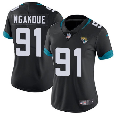 Nike Jaguars #91 Yannick Ngakoue Black Team Color Women's Stitched