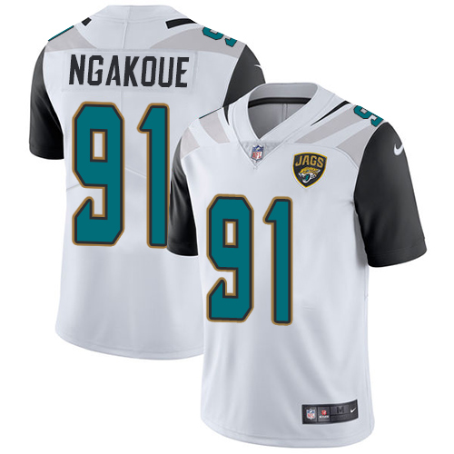 Nike Jaguars #91 Yannick Ngakoue White Men's Stitched NFL Vapor Untouchable Limited Jersey