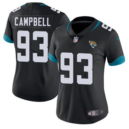 Nike Jaguars #93 Calais Campbell Black Team Color Women's Stitched