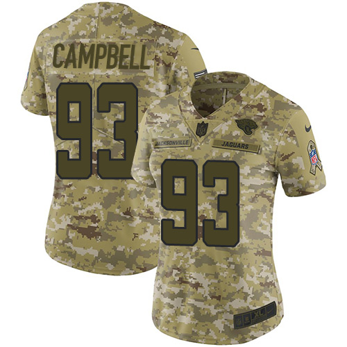 Nike Jaguars #93 Calais Campbell Camo Women's Stitched NFL Limited 2018 Salute to Service Jersey Nike Jaguars #93 Calais Campbell Camo Women's Stitched NFL Limited 2018 Salute to Service Jersey