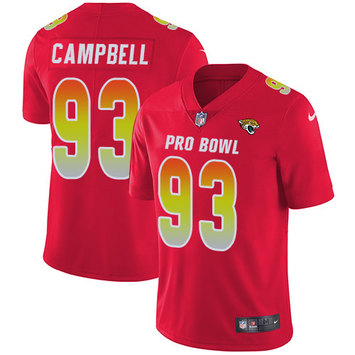 Nike Jaguars #93 Calais Campbell Red Men's Stitched NFL Limited AFC 2019 Pro Bowl Jersey Nike Jaguars #93 Calais Campbell Red Men's Stitched NFL Limited AFC 2019 Pro Bowl Jersey
