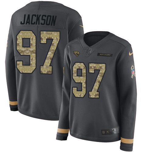Nike Jaguars #97 Malik Jackson Anthracite Salute to Service