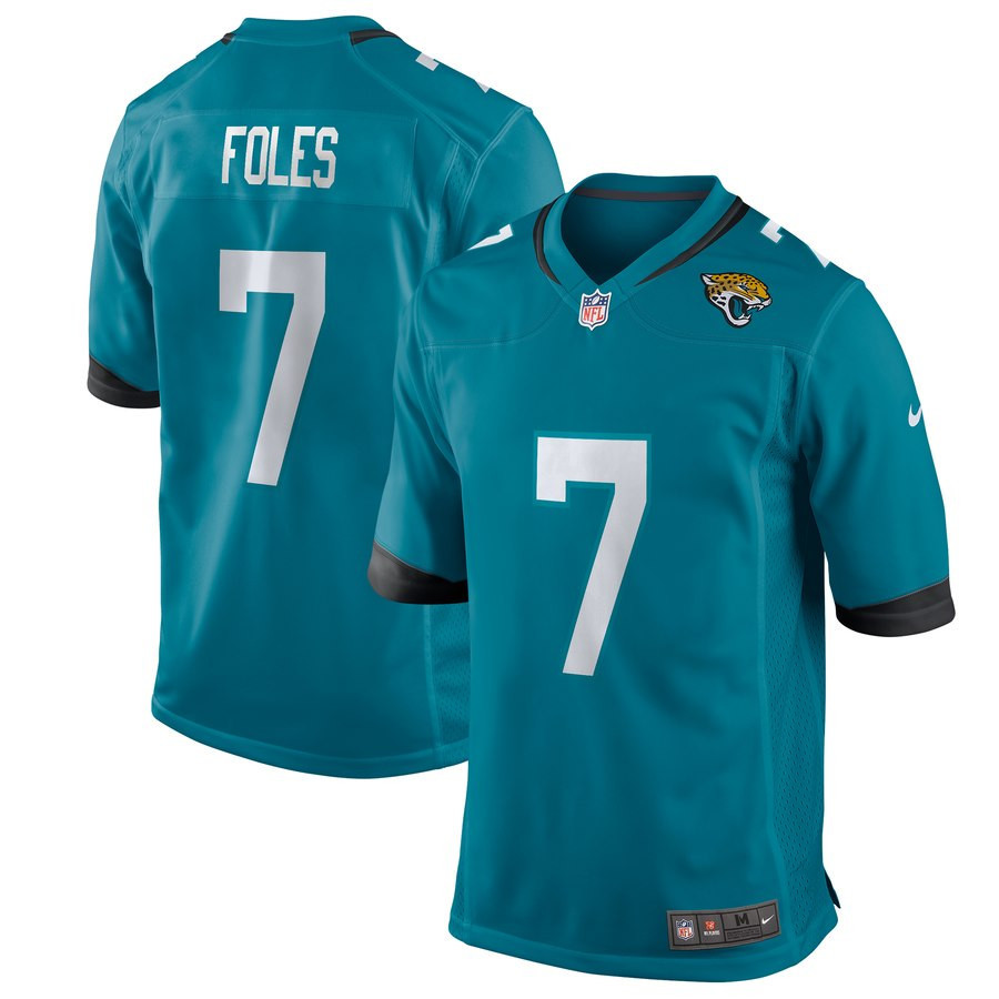 Nike Jaguars 7 Nick Foles Teal Game Jersey Nike Jaguars 7 Nick Foles Teal Game Jersey