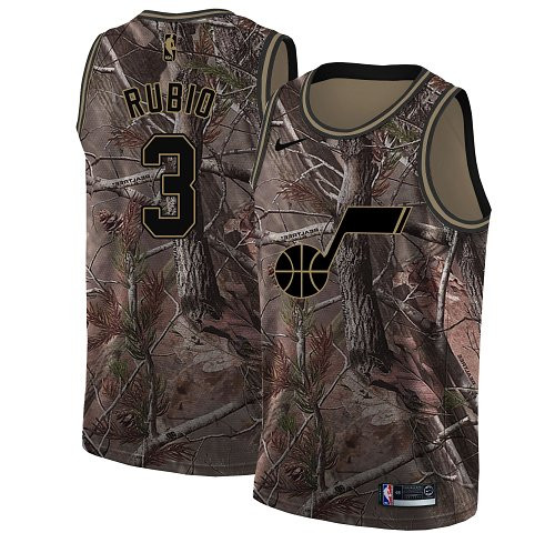 Nike Jazz #3 Ricky Rubio Camo NBA Swingman Realtree Collection Jersey