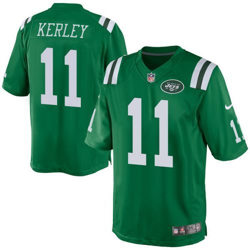 Nike Jets #11 Jeremy Kerley Green Men's Stitched NFL Elite Rush Jersey