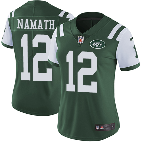 Nike Jets #12 Joe Namath Green Team Color Women's Stitched NFL Vapor Untouchable Limited Jersey Nike Jets #12 Joe Namath Green Team Color Women's Stitched NFL Vapor Untouchable Limited Jersey