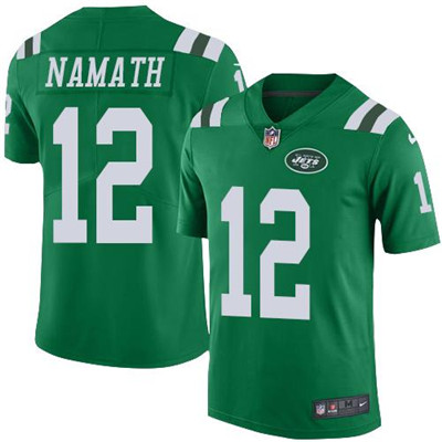 Nike Jets #12 Joe Namath Green Youth Stitched NFL Limited Rush Jersey Nike Jets #12 Joe Namath Green Youth Stitched NFL Limited Rush Jersey