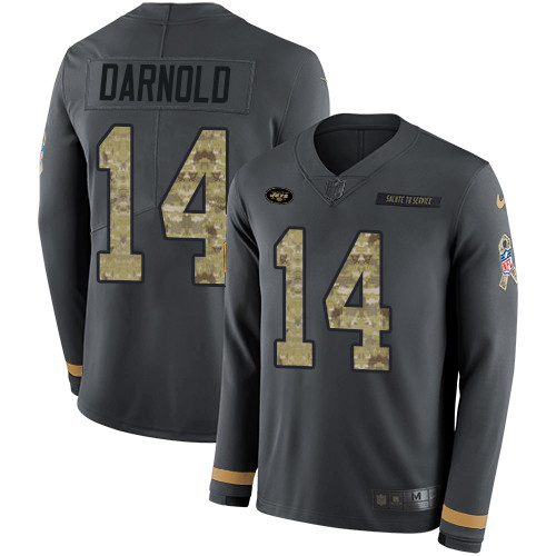 Nike Jets #14 Sam Darnold Anthracite Salute to Service Youth Nike Jets #14 Sam Darnold Anthracite Salute to Service Youth