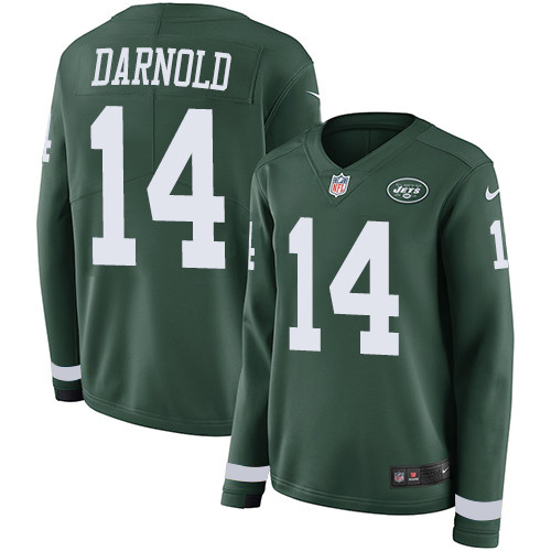 Nike Jets #14 Sam Darnold Green Team Color Women's Stitched NFL