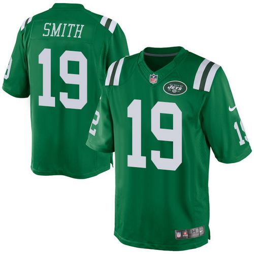 Nike Jets #19 Devin Smith Green Men's Stitched NFL Elite Rush Jersey