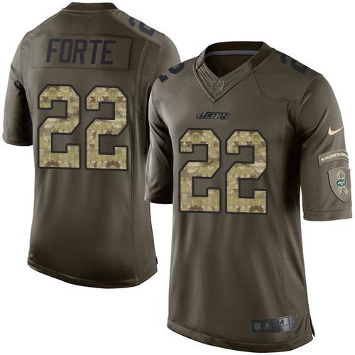 Nike Jets #22 Matt Forte Green Men's Stitched NFL Limited Salute to Service Jersey Nike Jets #22 Matt Forte Green Men's Stitched NFL Limited Salute to Service Jersey