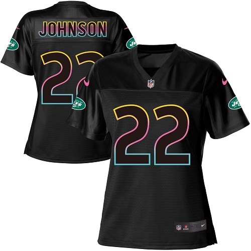 Nike Jets #22 Trumaine Johnson Black Women's NFL Fashion Game Jersey Nike Jets #22 Trumaine Johnson Black Women's NFL Fashion Game Jersey