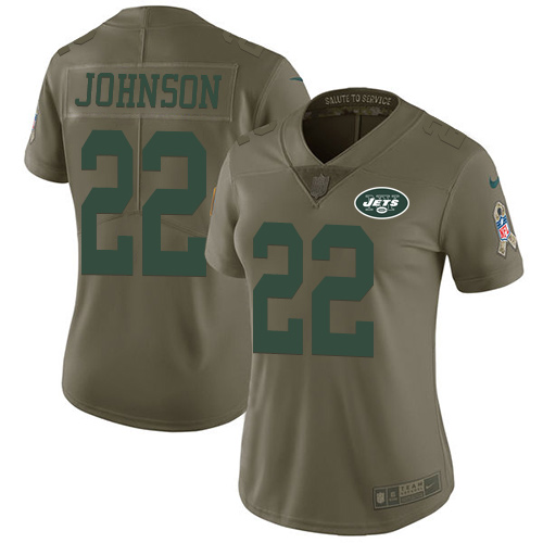 Nike Jets #22 Trumaine Johnson Olive Women's Stitched NFL Limited 2017 Salute to Service Jersey Nike Jets #22 Trumaine Johnson Olive Women's Stitched NFL Limited 2017 Salute to Service Jersey