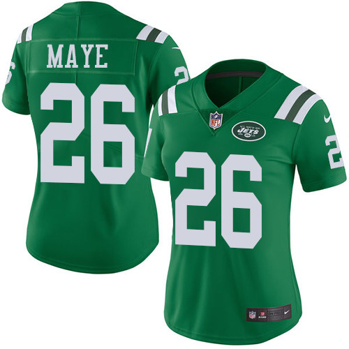Nike Jets #26 Marcus Maye Green Women's Stitched NFL Limited Rush Jersey Nike Jets #26 Marcus Maye Green Women's Stitched NFL Limited Rush Jersey