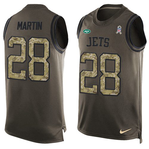 Nike Jets #28 Curtis Martin Green Men's Stitched NFL Limited Salute To Service Tank Top Jersey Nike Jets #28 Curtis Martin Green Men's Stitched NFL Limited Salute To Service Tank Top Jersey