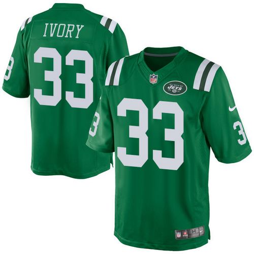 Nike Jets #33 Chris Ivory Green Men's Stitched NFL Elite Rush Jersey