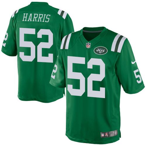 Nike Jets #52 David Harris Green Men's Stitched NFL Elite Rush Jersey