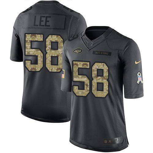 Nike Jets #58 Darron Lee Black Men's Stitched NFL Limited 2016 Salute to Service Jersey Nike Jets #58 Darron Lee Black Men's Stitched NFL Limited 2016 Salute to Service Jersey