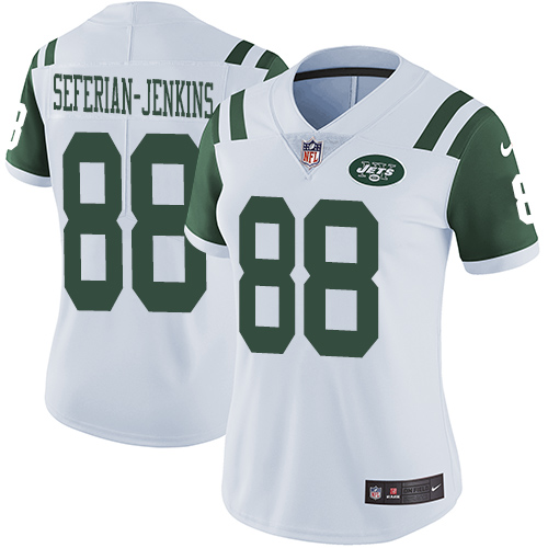 Nike Jets #88 Austin Seferian-Jenkins White Women's Stitched NFL Vapor Untouchable Limited Jersey Nike Jets #88 Austin Seferian-Jenkins White Women's Stitched NFL Vapor Untouchable Limited Jersey