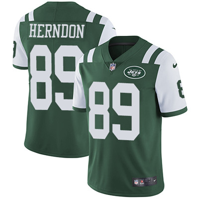 Nike Jets #89 Chris Herndon Green Team Color Men's Stitched NFL Vapor Untouchable Limited Jersey