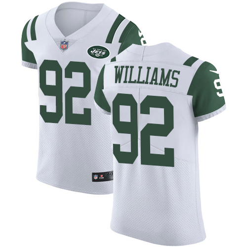 Nike Jets #92 Leonard Williams White Men's Stitched NFL Vapor Untouchable Elite Jersey Nike Jets #92 Leonard Williams White Men's Stitched NFL Vapor Untouchable Elite Jersey
