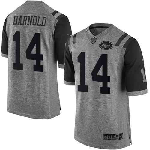 Nike Jets 14 Sam Darnold Gray Gridiron Gray Limited Jersey Nike Jets 14 Sam Darnold Gray Gridiron Gray Limited Jersey